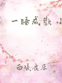 一睡成欢 小说