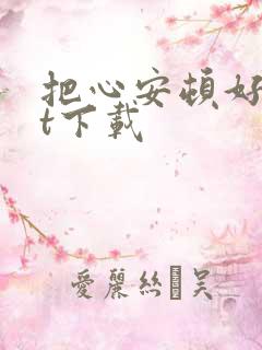 把心安顿好txt下载