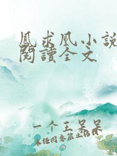 凤求凰小说免费阅读全文