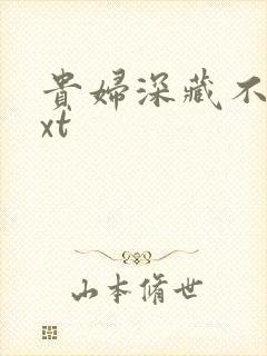 贵妇深藏不露txt