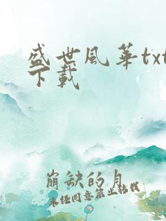 盛世风华txt下载