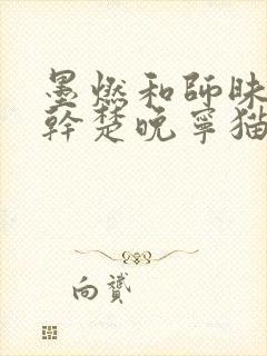 墨燃和师昧同时干楚晚宁猫弄