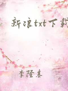 新浪txt下载