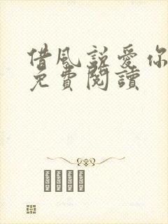 借风说爱你小说免费阅读