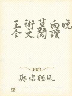 王术莫向晚小说全文阅读