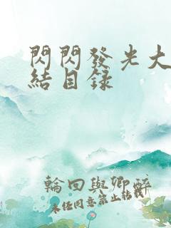 闪闪发光大团圆结目录