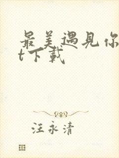 最美遇见你txt下载