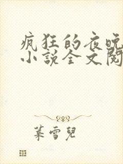 疯狂的夜晚苏柔小说全文阅读