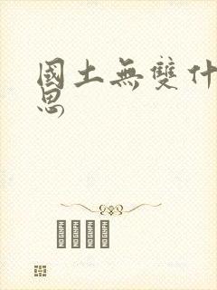 国土无双什么意思