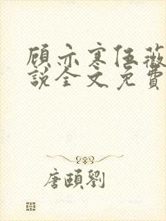 顾亦寒伍薇薇小说全文免费阅读