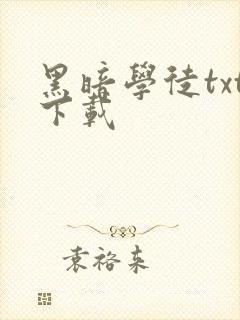 黑暗学徒txt下载