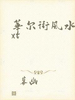 华尔街风水师txt