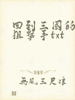 回到三国的特种狙击手txt