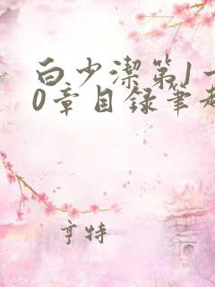 白少洁第1一40章目录笔趣阁
