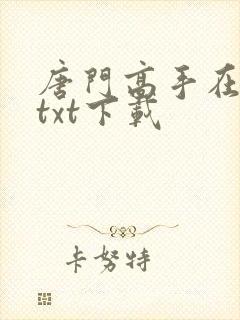 唐门高手在异世txt下载