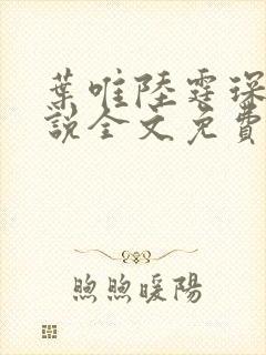 叶唯陆霆琛的小说全文免费阅读