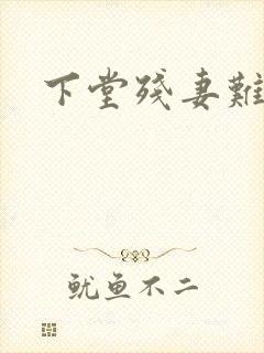 下堂残妻难再娶