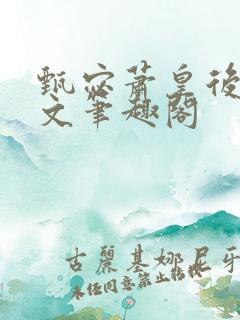 甄宓萧皇后高干文笔趣阁