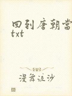 回到唐朝当皇帝txt