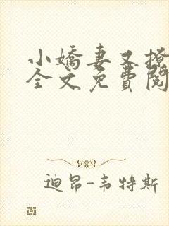 小娇妻又撩又甜全文免费阅读