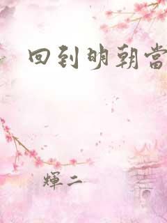 回到明朝当太子