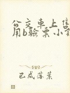 公交车上售票员用b验票小镇