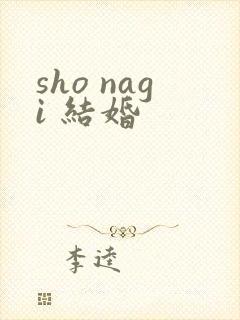 sho nagi 结婚