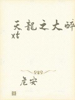 天龙之大醉侠txt