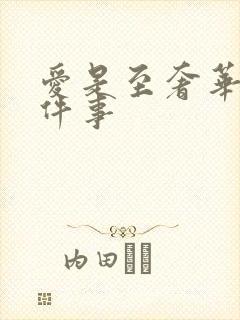 爱是至奢华的一件事