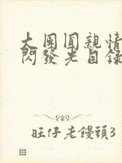 大团圆亲情会闪闪发光目录