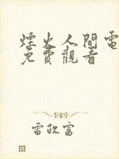 烟火人间电视剧免费观看