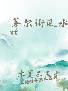 华尔街风水师txt