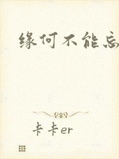 缘何不能忘记你