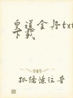 皇道金丹txt下载
