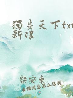 独步天下txt新浪