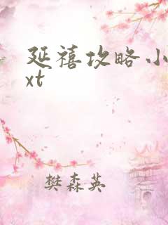 延禧攻略小说txt