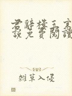 君辞楼玉寒的小说免费阅读