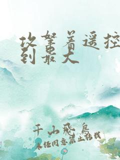 攻拿着遥控器开到最大