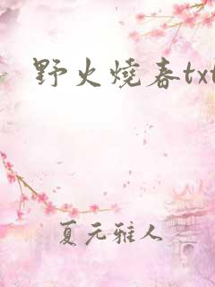 野火烧春txt