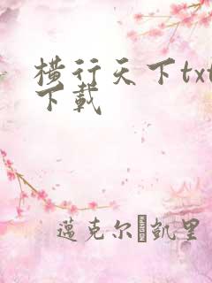 横行天下txt下载