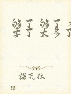 够了 够了 不要了 太多了