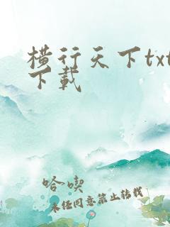 横行天下txt下载