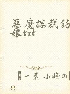 恶魔总裁的小新娘txt