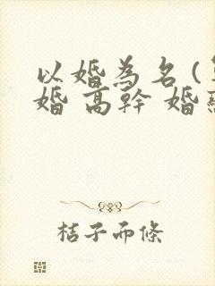 以婚为名 (军婚 高干 婚恋)