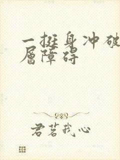 一挺身冲破了那层障碍