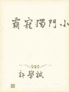 霸宠独门小娇妻