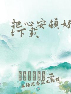 把心安顿好txt下载