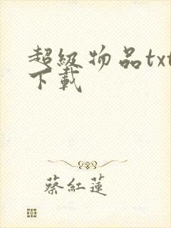 超级物品txt下载