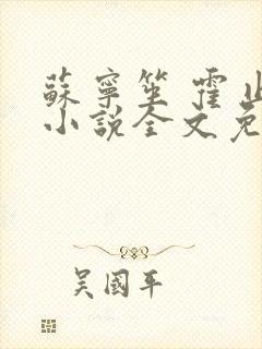 苏宁笙 霍止行小说全文免费阅读