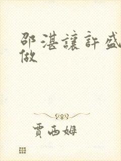 邵湛让许盛自己做